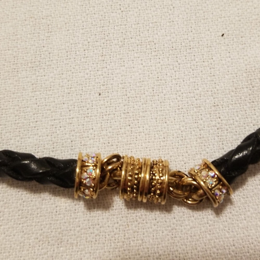 Braided leather chocker, new - Picture 4 of 11